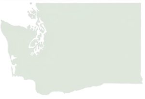 an outline of the state of Washington